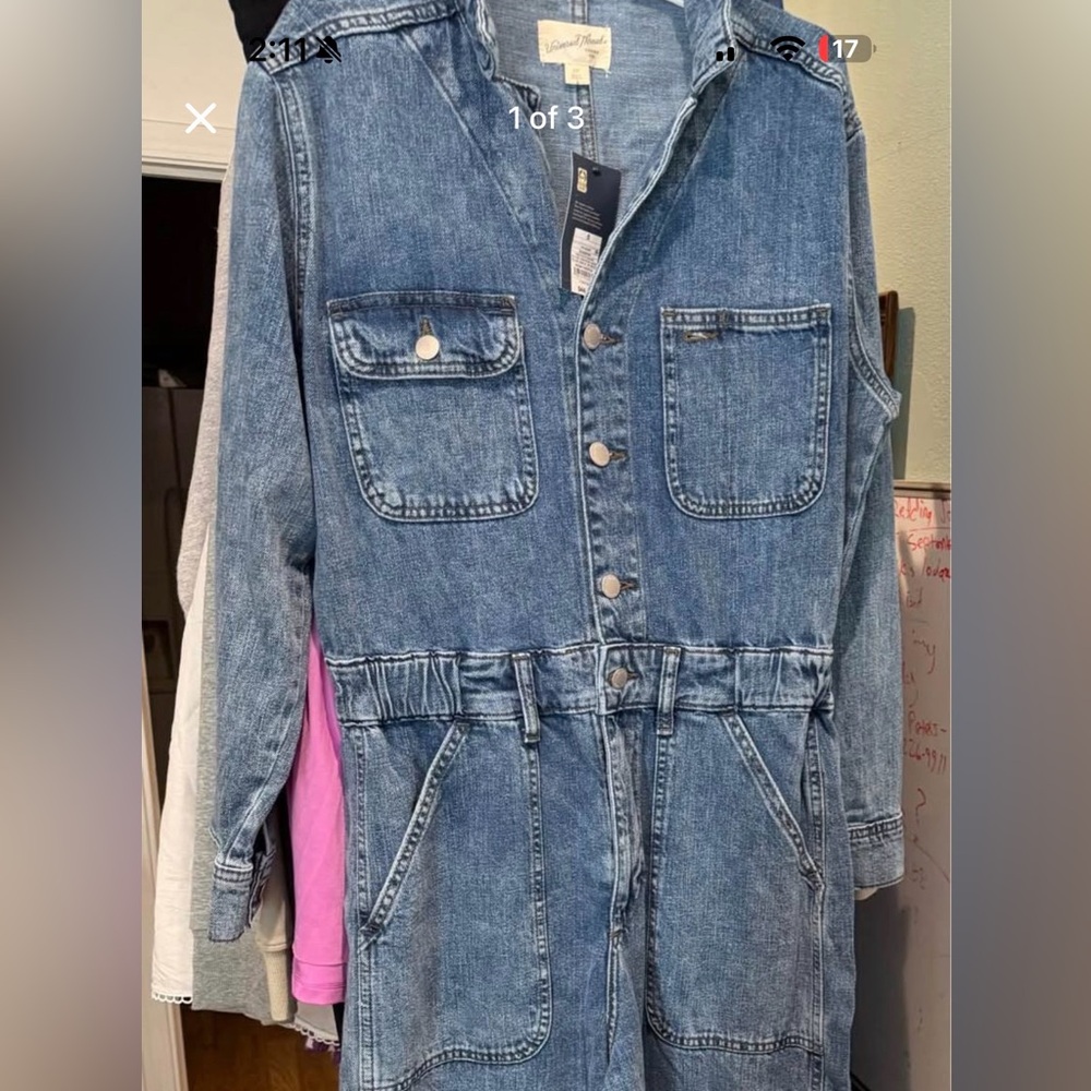 Universal Thread Blue Denim Jumpsuit